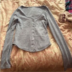 American Eagle Outfitters Light Blue Button Down Shirt